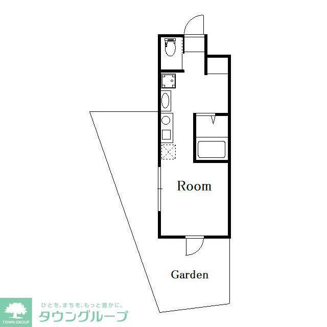 THE TERRACE 鵠沼藤ヶ谷(ワンルーム/1階)の間取り写真