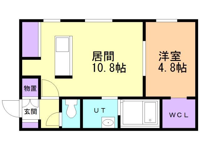 NORFINO TROIS(1LDK/2階)の間取り写真