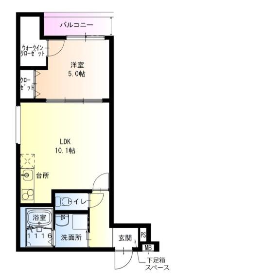 フジパレス高井田西Ⅲ番館(1LDK/3階)の間取り写真