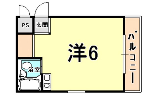 ダイドーメゾン上甲子園(ワンルーム/4階)の間取り写真
