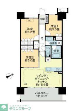 ライオンズ茅ヶ崎ザ・アイランズ(3LDK/13階)の間取り写真