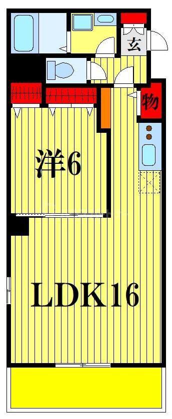 ハイムミモザ(1LDK/2階)の間取り写真