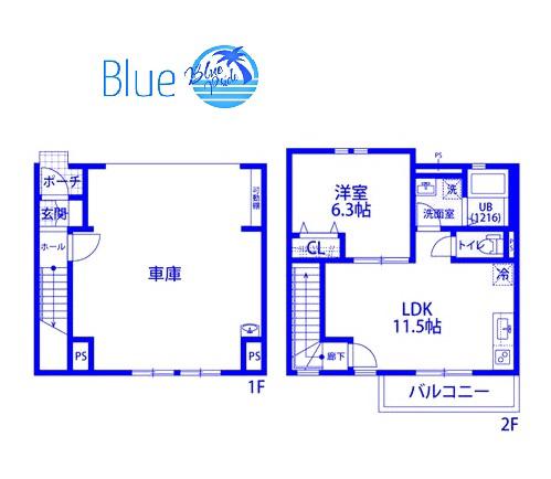LOGUE(1LDK/1階)の間取り写真