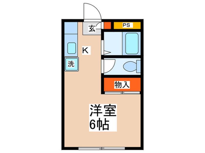 コーポまどか(1K/1階)の間取り写真