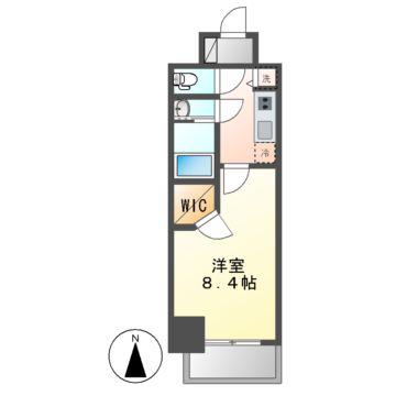 S-RESIDENCE今池BELETA(1K/7階)の間取り写真
