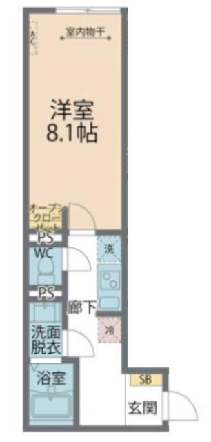 ポーラスター橋本(1K/3階)の間取り写真