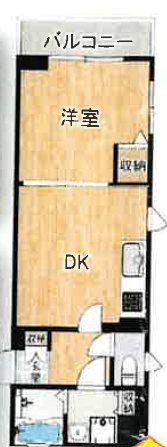SRS OIMACHI(1LDK/1階)の間取り写真