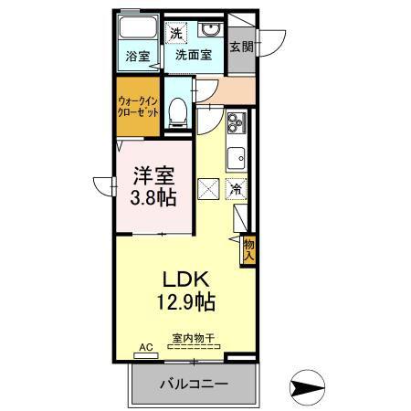 スフィーダ(1LDK/1階)の間取り写真