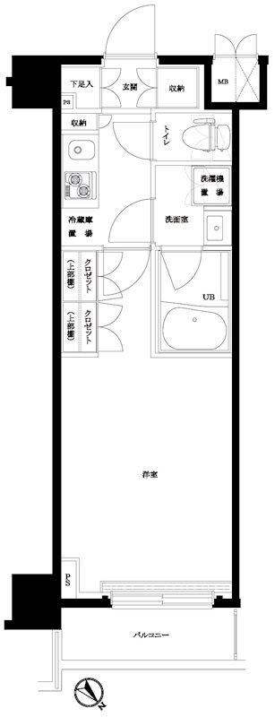 ルーブル練馬高野台参番館(1K/7階)の間取り写真