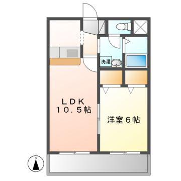 NSハイツ(1LDK/3階)の間取り写真