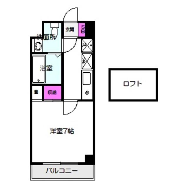 ラフォーレ都島本通I(1K/7階)の間取り写真