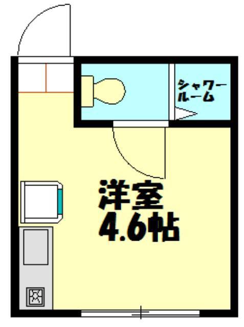 GRAND STUDIO 新都心(ワンルーム/2階)の間取り写真