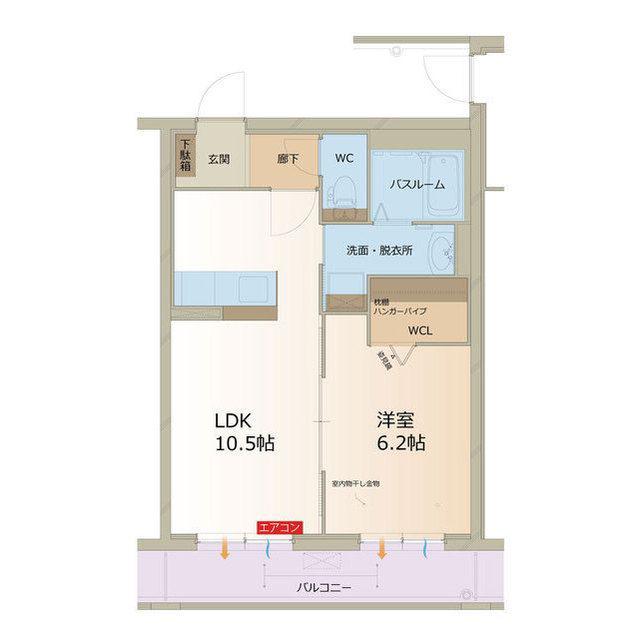 ARATA壱番館(1LDK/1階)の間取り写真