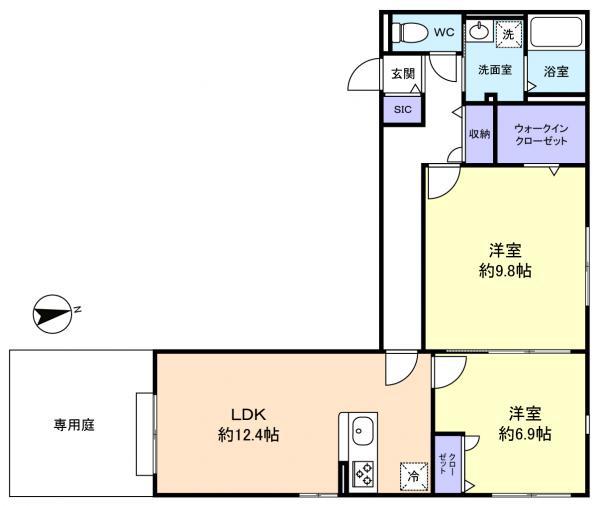 エンブリオ(2LDK/1階)の間取り写真