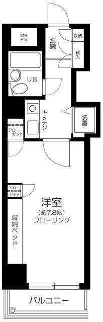 ダイアパレス浅草第2(1K/3階)の間取り写真