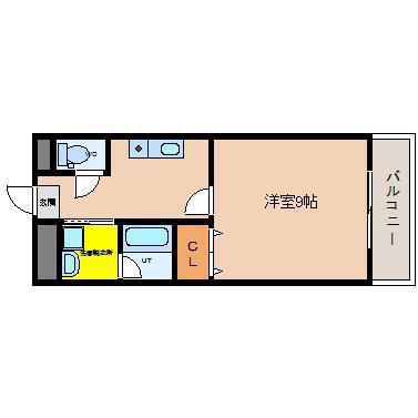 アーバン高塚橘通西ビル(1K/3階)の間取り写真