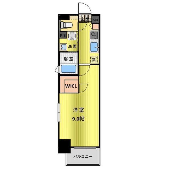 CASA AVENUE IKESHITA(1K/7階)の間取り写真
