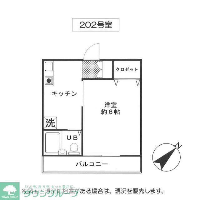 ウエストコート南大泉(1K/2階)の間取り写真