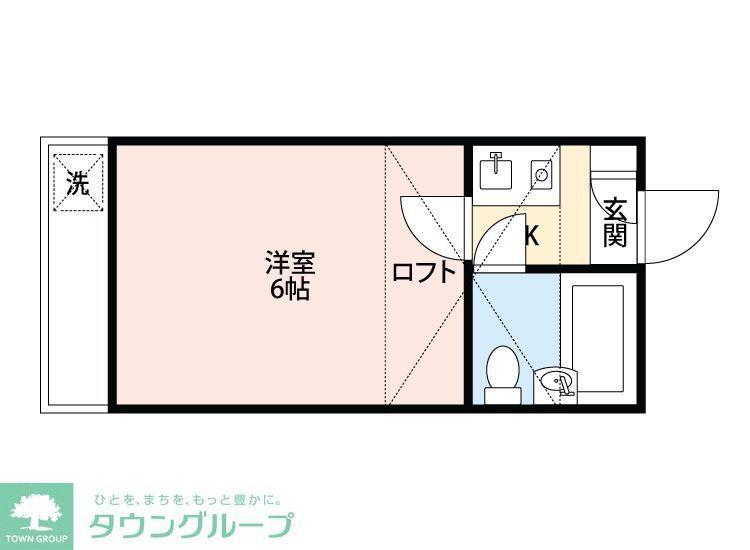 シティパレス浅羽野1(1K/2階)の間取り写真