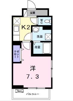 サン パラソル(1K/3階)の間取り写真