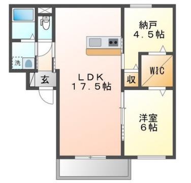 グランデュオ三宮II(1SLDK/5階)の間取り写真