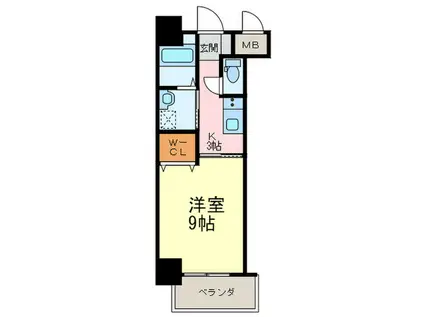 GRAVIS(1K/7階)の間取り写真