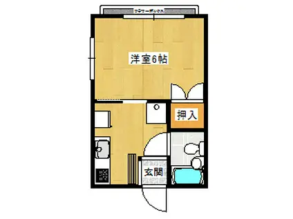 コーポ佐藤(1K/2階)の間取り写真