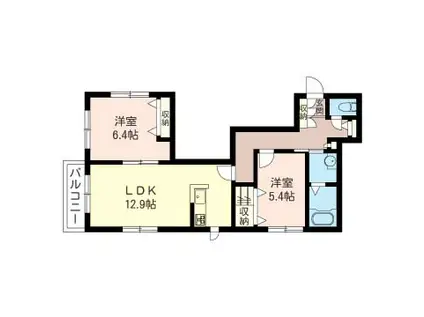 レラジオーネ(2LDK/3階)の間取り写真