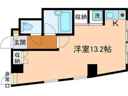 テ・パルク ハオス(ワンルーム/3階)の間取り写真