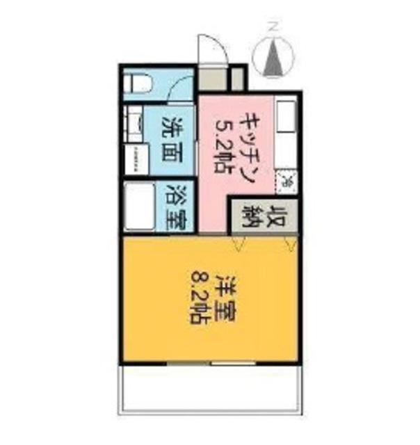 ビュー倉敷(1K/3階)の間取り写真