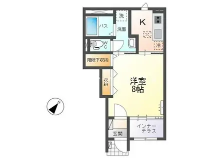 リッチハーベスト III(1K/1階)の間取り写真