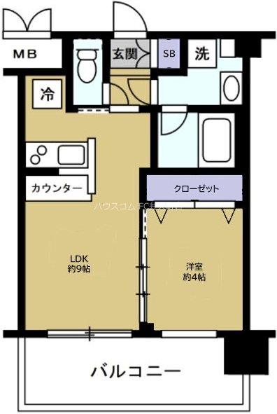 プレジオ弁天町ASIAN(1LDK/10階)の間取り写真