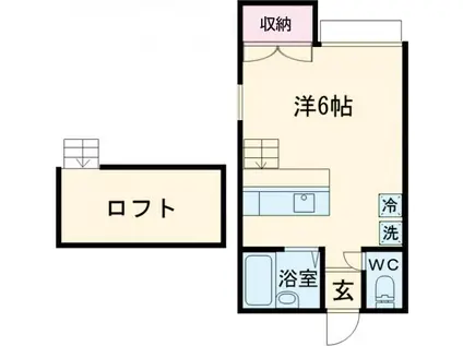 大志館II(ワンルーム/2階)の間取り写真