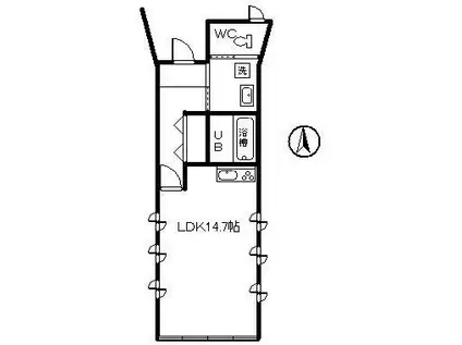 NK堤下ビル(ワンルーム/3階)の間取り写真