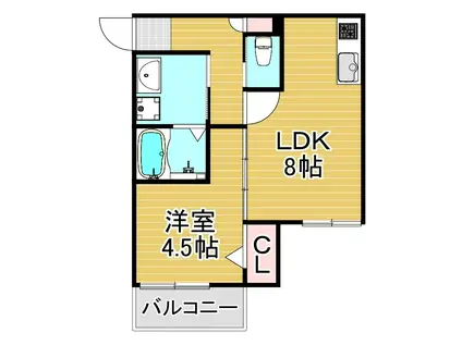 PHOENIX香椎駅前(1LDK/1階)の間取り写真