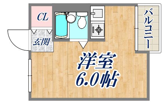 ダイド-メゾン塚口Ⅱ(ワンルーム/4階)の間取り写真