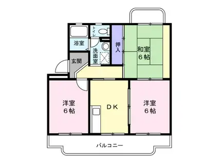 グランドメゾンおゆみ(3DK/1階)の間取り写真