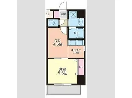 S-FORT江坂FIORE(1DK/6階)の間取り写真