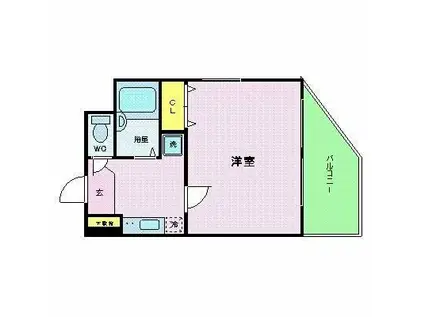 ヴェルステージ神田(1K/4階)の間取り写真