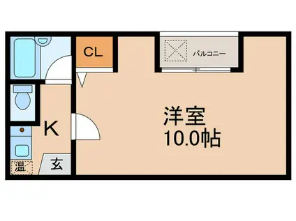 モンシャンブル(1K/2階)の間取り写真