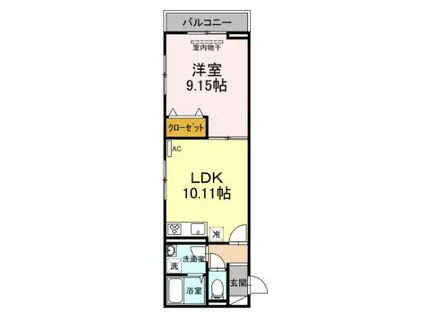 セジュール西台4(1LDK/1階)の間取り写真