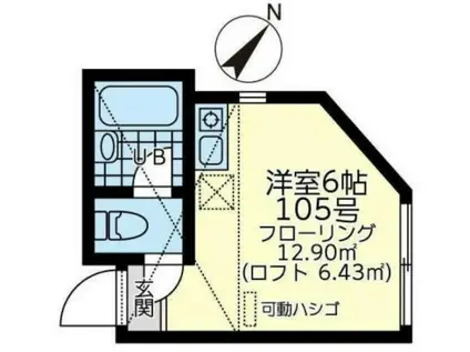 ユナイト汐入ウィリアム・ウォーカー(ワンルーム/1階)の間取り写真