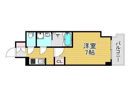 S-RESIDENCE福島ALOVITA(1K/5階)の間取り写真
