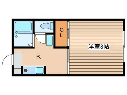 マムハイム(1K/1階)の間取り写真