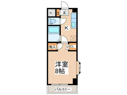 サンコーポ泉(1K/2階)の間取り写真