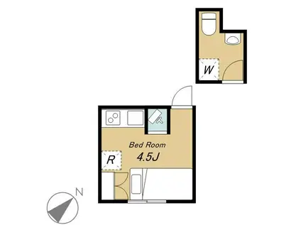 メゾン中央(ワンルーム/2階)の間取り写真