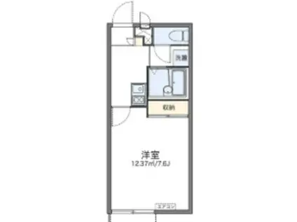 レオパレスレオーノIII(1K/1階)の間取り写真