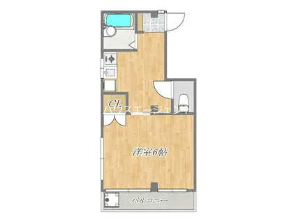 榎本コーポ(1K/4階)の間取り写真