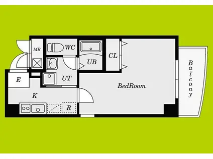 ラ・フォンテ大国(1K/9階)の間取り写真