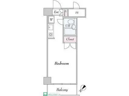 TS ECO川崎(ワンルーム/8階)の間取り写真